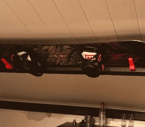 snowboard sloped ceiling beam attachment