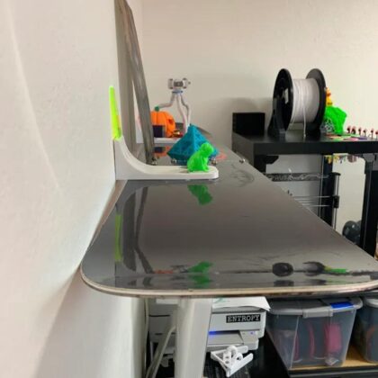 Snowboard Bracket into Shelf